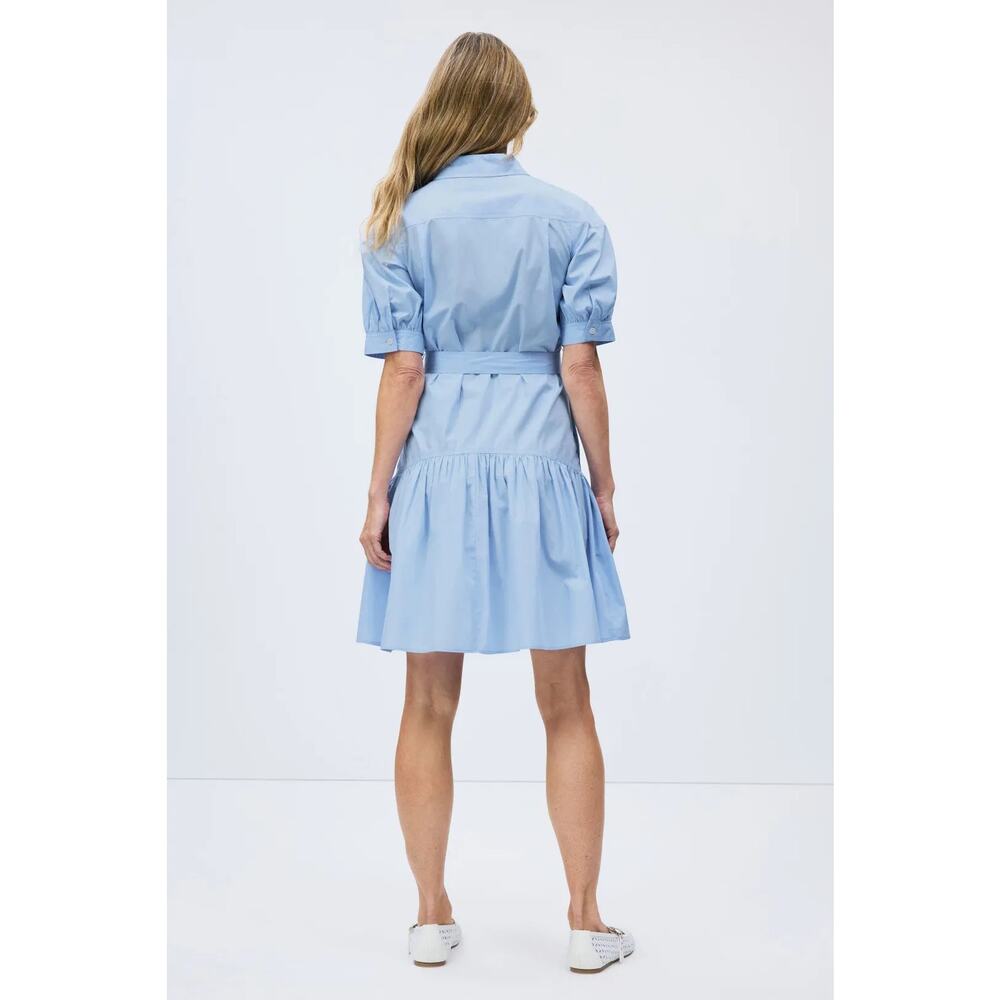 Derek Lam Crosby Luma Mini Shirt Dress Puff Sleeve Coastal Grandma Summer Boho 0 - Picture 3 of 9